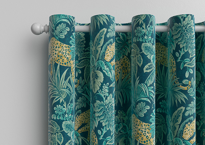 Leopard, Teal - Made to Measure Curtain - Image 12